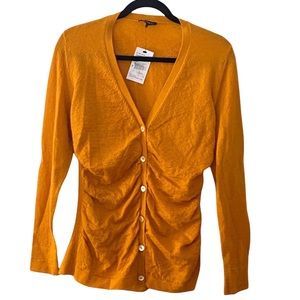 Lafayette 148 Mohair Cardigan- golden/yellow-M